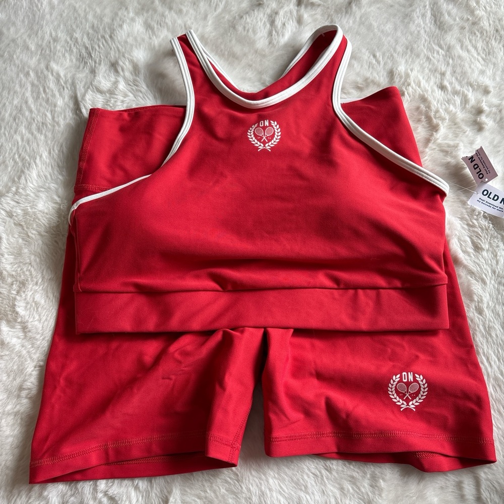 Old Navy Red Activewear Set